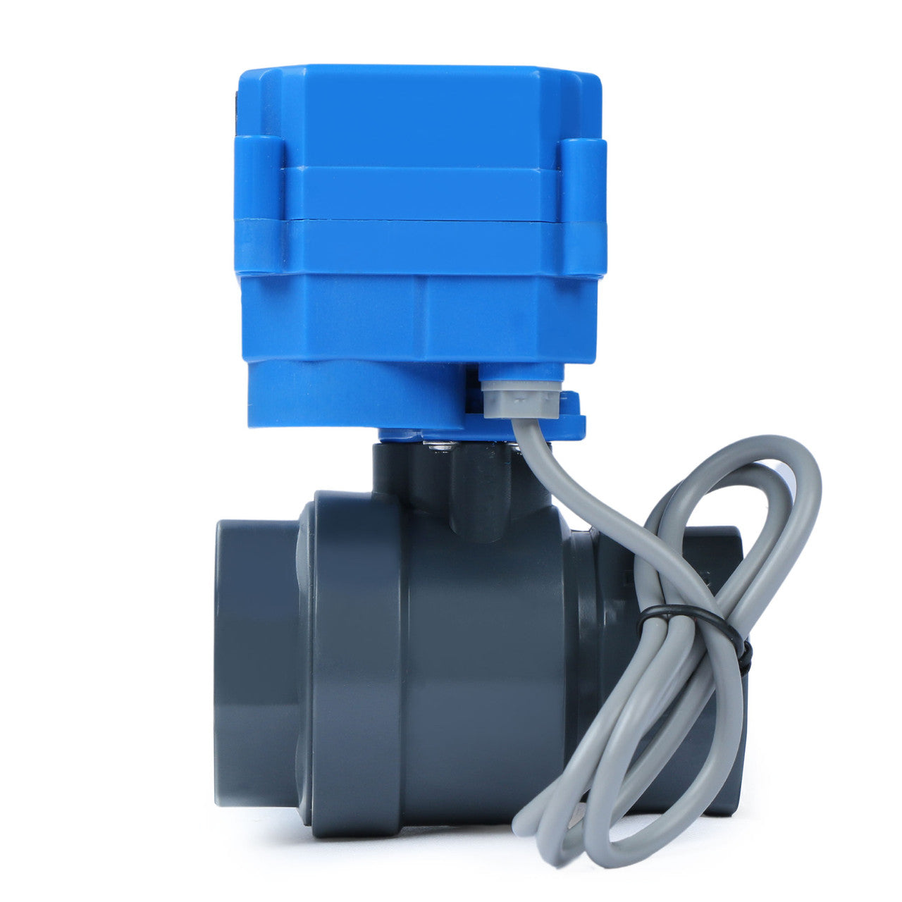 1” UPVC Motorized Ball Valve - 9-36V AC/DC Plastic Electrical Ball Valve with Full Port, 2 Wire Auto Return, Normally Closed