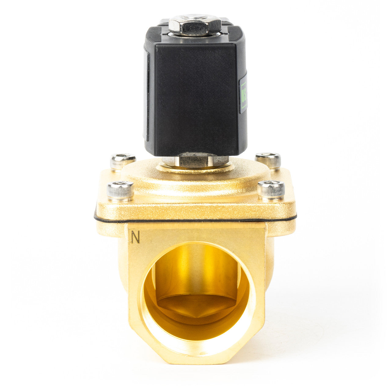 1-1/4" Solenoid Valve - Brass 110V AC Normally Closed with Viton Seal, Junction Box Type