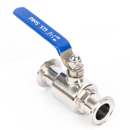 1-1/2" Tri Clamp Ball Valve 304 Stainless Steel (1-1/4" Tube OD) with 2 Silicone Gaskets