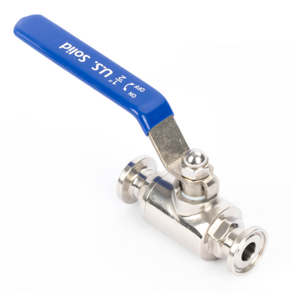 1/2" Tri Clamp Ball Valve 304 Stainless Steel (1/2" Tube OD) with 2 Silicone Gaskets