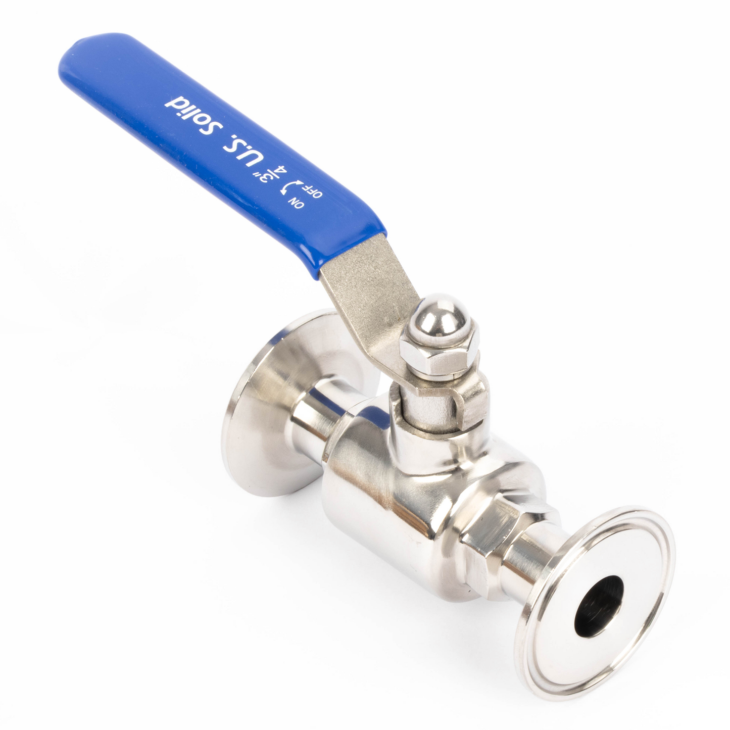 1-1/2" Tri Clamp Ball Valve 304 Stainless Steel (3/4" Tube OD) with 2 Silicone Gaskets