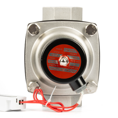 Stainless Steel Solenoid Valve 2" - 110V AC Smart Wi-Fi APP-Controlled Normally Closed