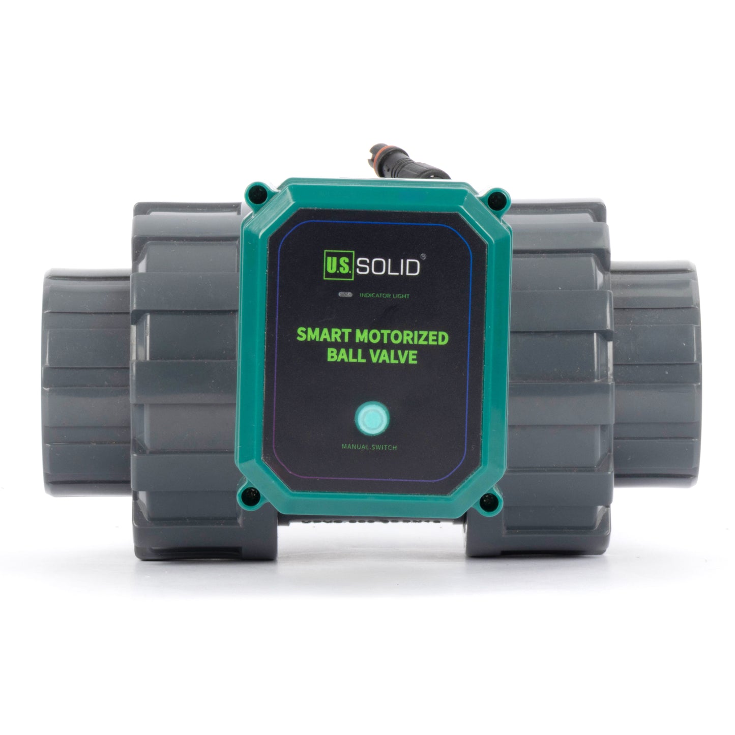 Intelligentes motorisiertes Kugelventil (1-1/2") mit WLAN-App-Fernbedienung, manuellem Schalter und 5V DC USB-Anschluss