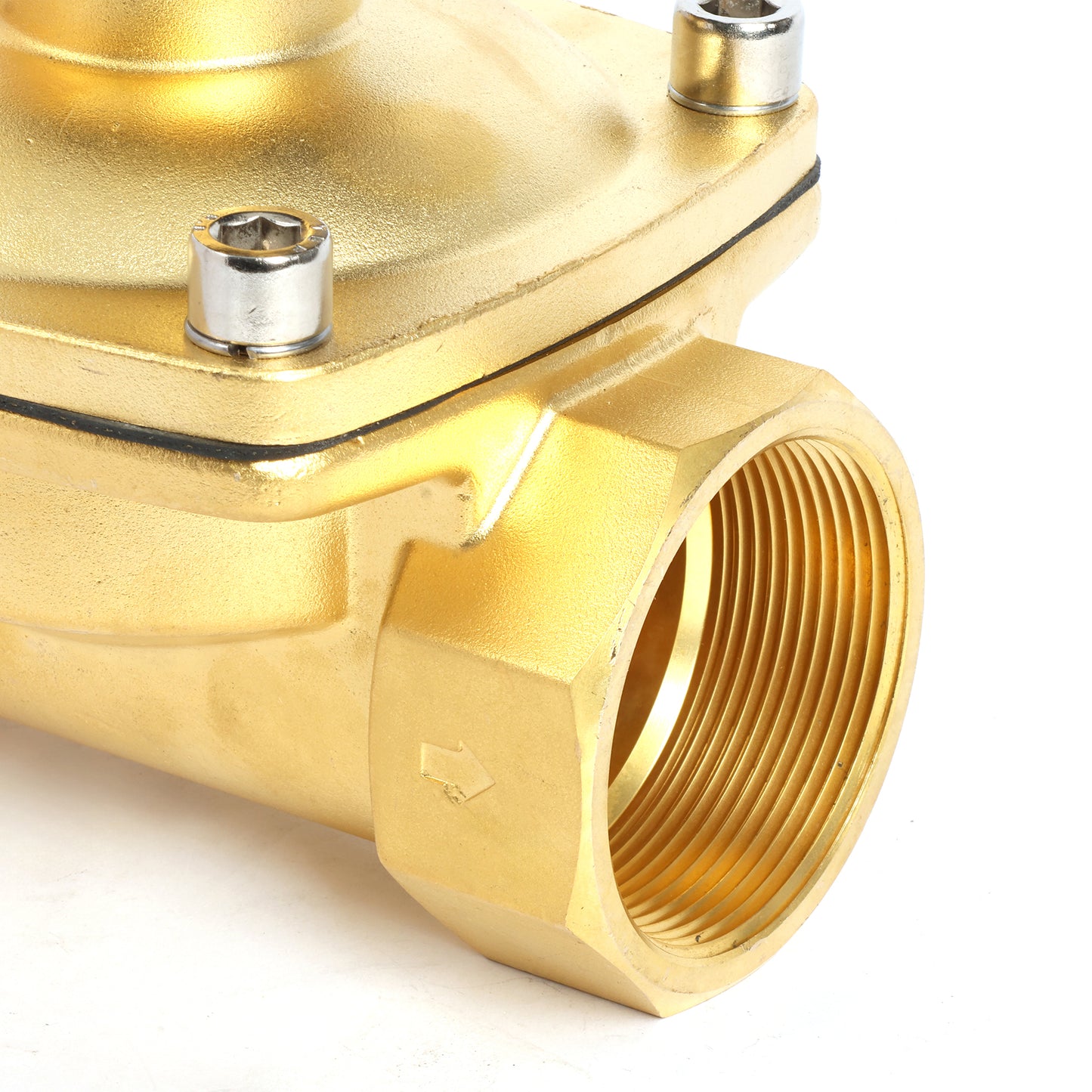 2"-Magnetventil – 12-V-Gleichstrom-Magnetventil, Messing, normalerweise offen, Viton-Dichtung