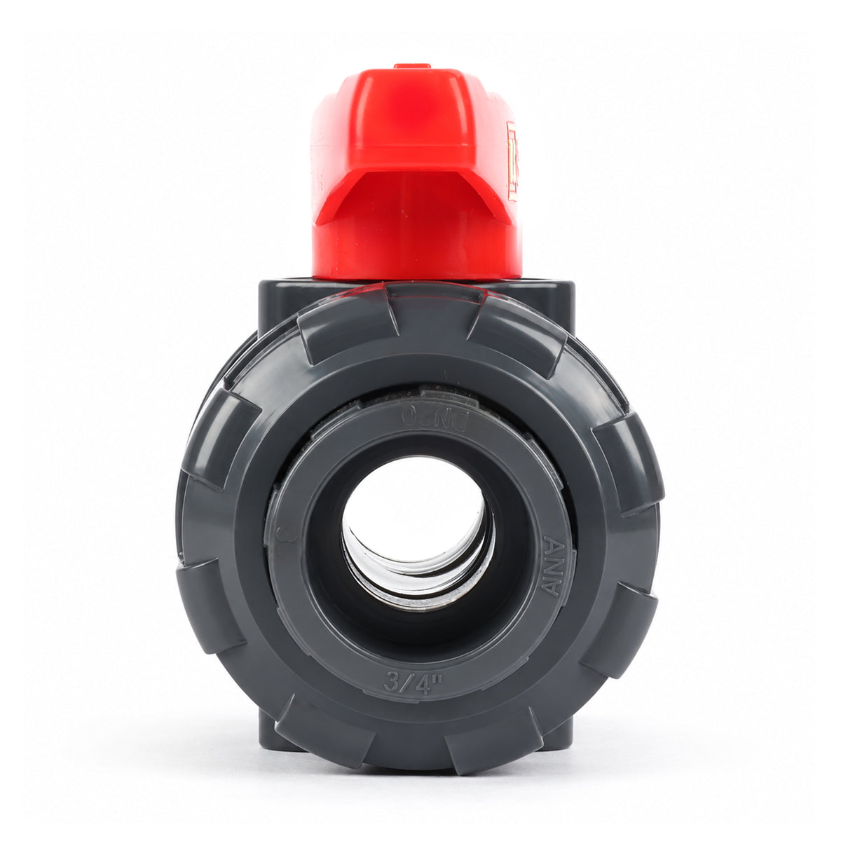 3/4" PVC True Union Ball Valve, Full Port, Slip Socket, Schedule 40 and 80 Compatible, 150 psi, PTFE Seat, EPDM O-Ring,  2 Pack