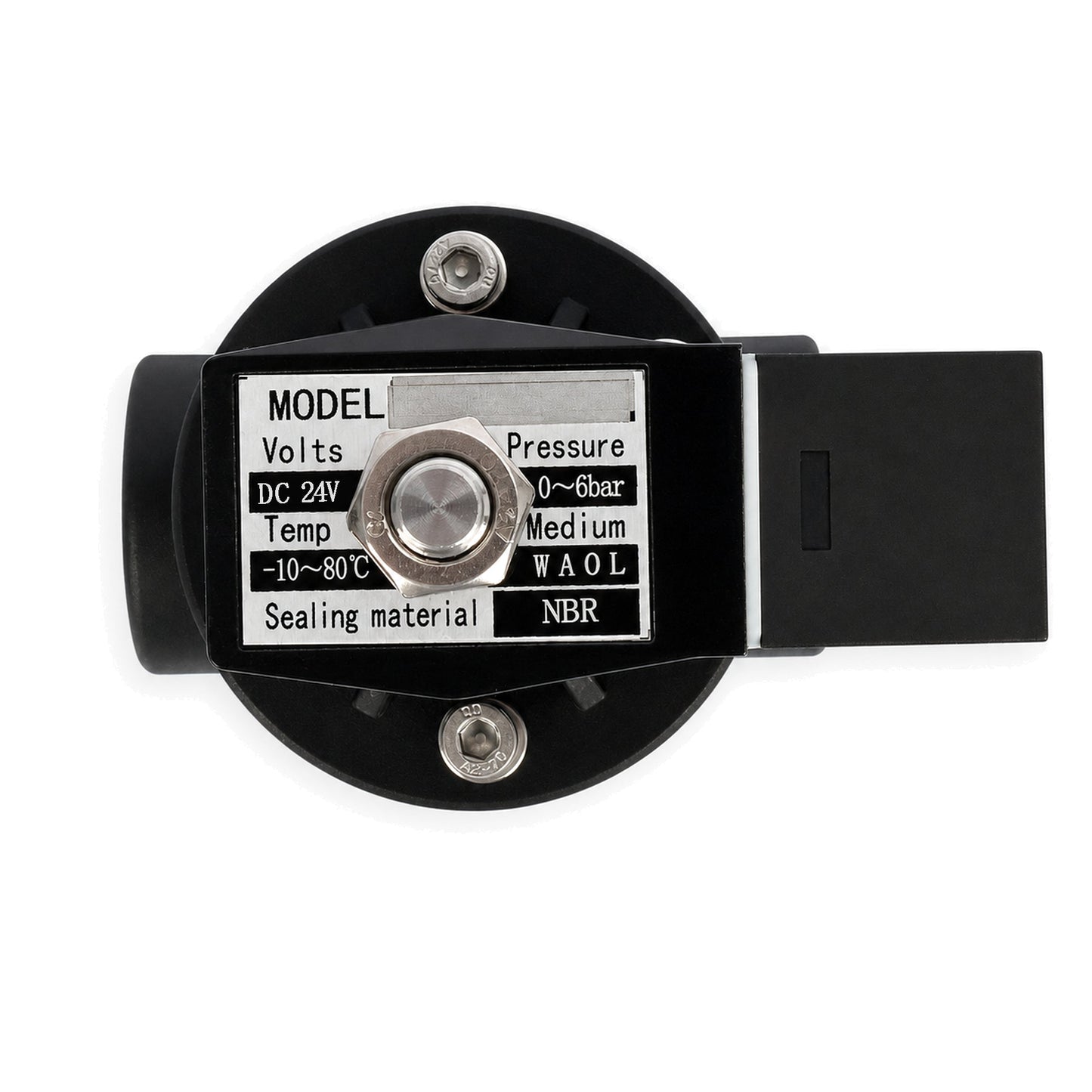 3/4" Plastic PA66 Solenoid Valve 24V DC, 0-6 Bar, Normally Open, NBR Seal for Water, Air