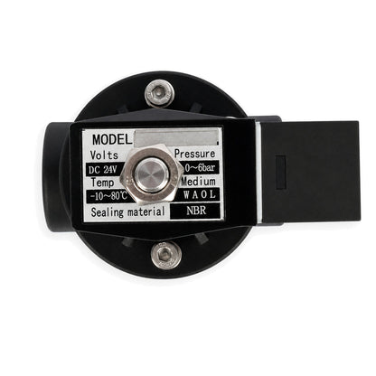 3/4" Plastic PA66 Solenoid Valve 24V DC, 0-6 Bar, Normally Open, NBR Seal for Water, Air