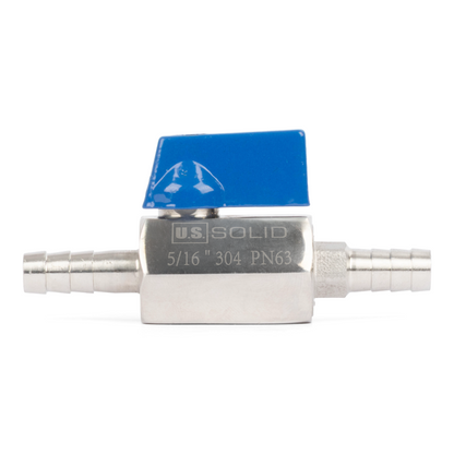 1/2" Mini-Kugelhahn, Edelstahl 304, Innengewinde × Außengewinde NPT, 2 Stück