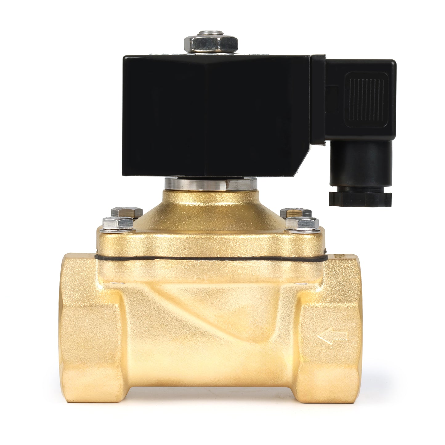 Injap Solenoid Loyang 1-1/4" - 110V/220V AC, Biasanya Tertutup, 145 PSI, VITON