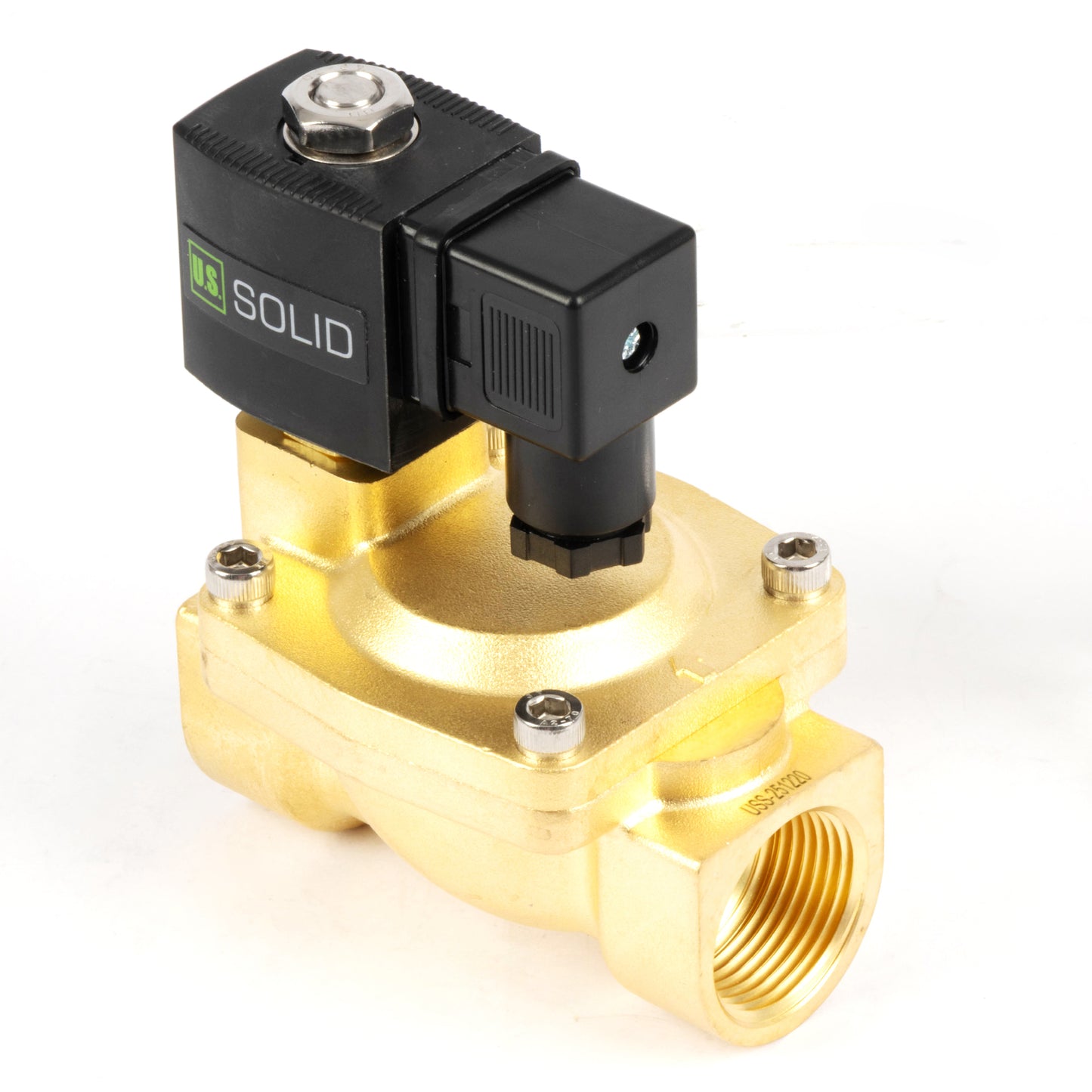 1" Brass  Solenoid Valve - 24V AC, Normally Closed, 4.4-232 PSI, VITON Seal