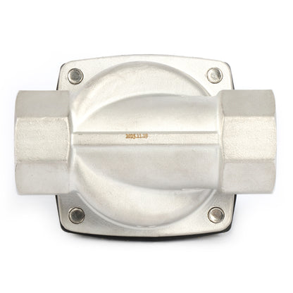 2"-Magnetventil – Elektrisches Magnetventil aus Edelstahl, 110 V Wechselstrom, normalerweise offen, Viton-Dichtung