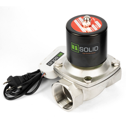 Stainless Steel Solenoid Valve 1-1/2" - 110V AC Smart Wi-Fi APP-Controlled Normally Closed