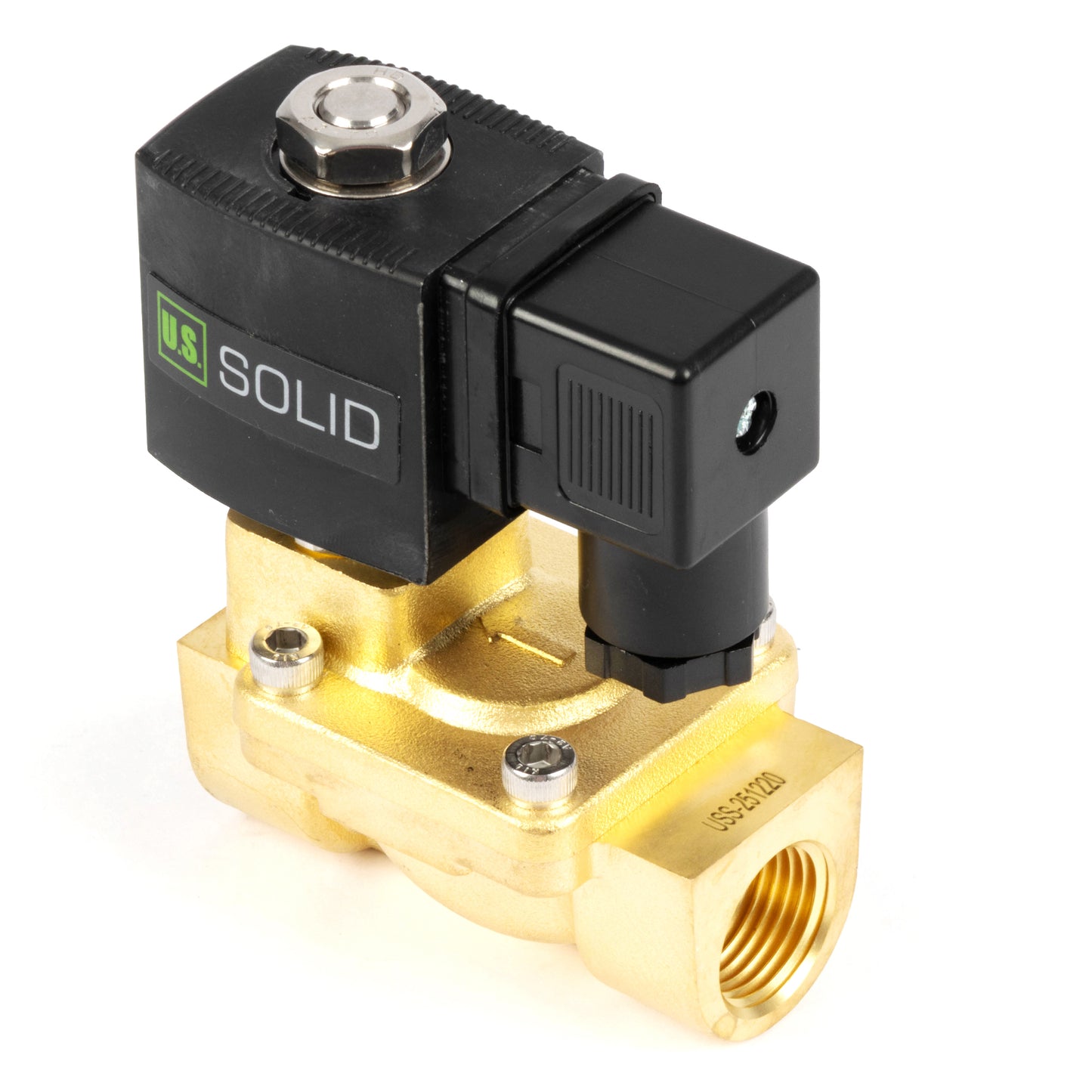 1/2" messing magnetventil - 24V AC, normalt lukket, 4,4-232 PSI, VITON pakning