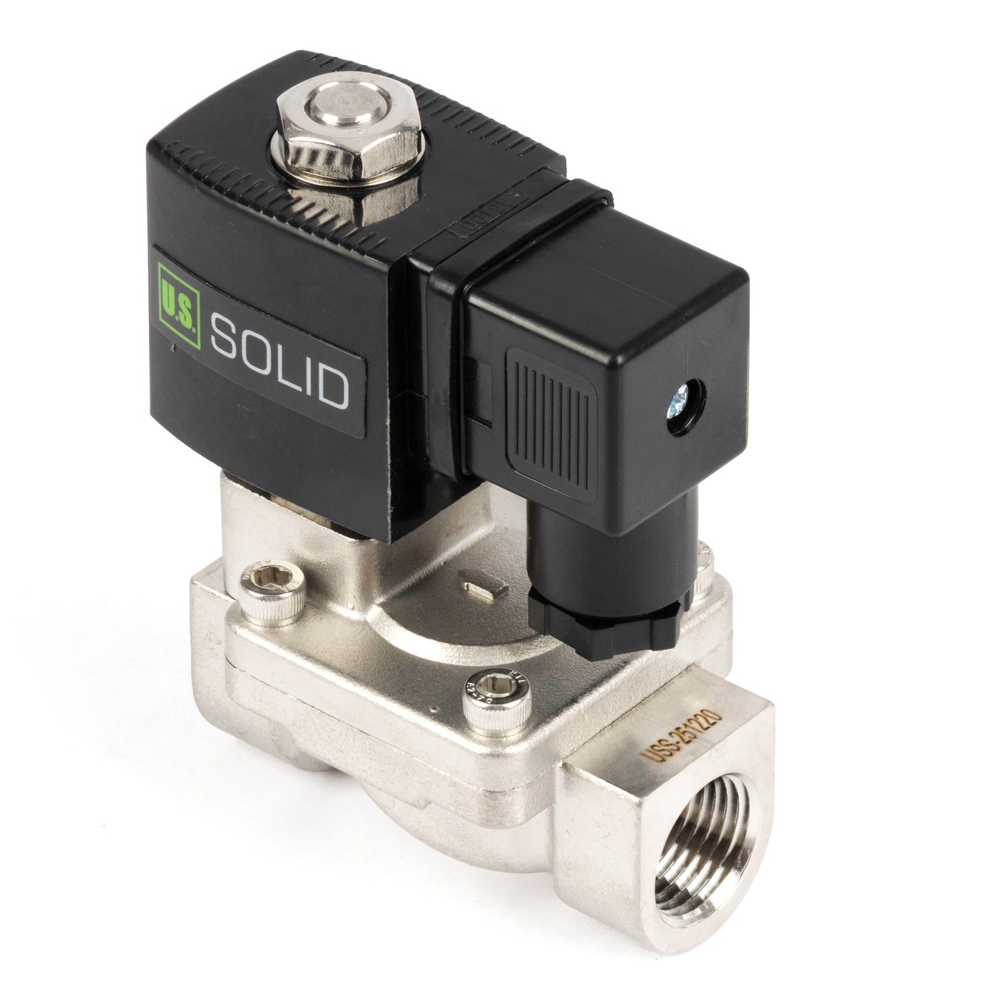 Ηλεκτρομαγνητική βαλβίδα από ανοξείδωτο χάλυβα 1/2" - 12V DC, Κανονικά κλειστή, 4.4-232 PSI, Στεγανοποίηση VITON