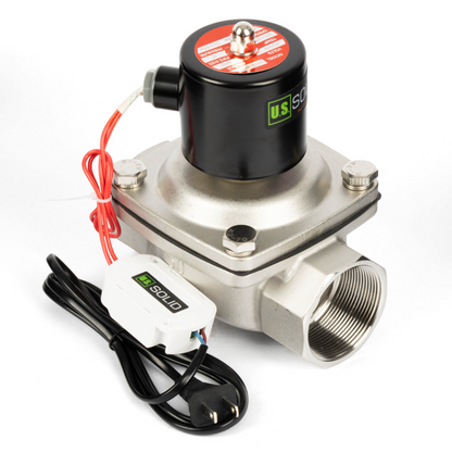 Stainless Steel Solenoid Valve 2" - 110V AC Smart Wi-Fi APP-Controlled Normally Closed