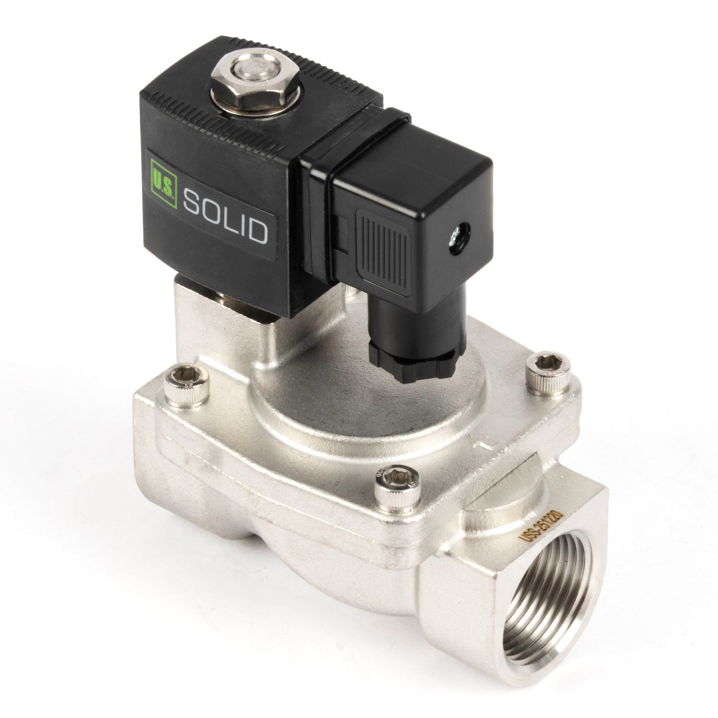 1" magnetventil i rustfrit stål - 24V AC, normalt lukket, 4,4-232 PSI, VITON-tætning