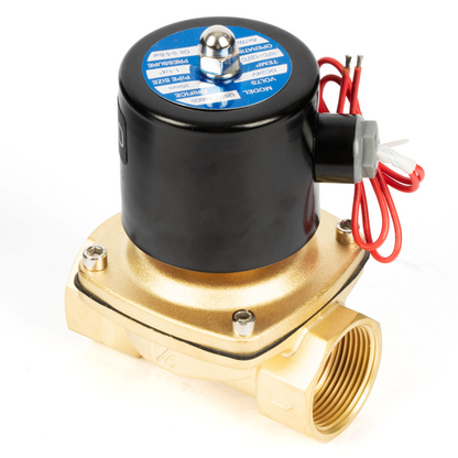 1-1/4" Brass Solenoid Valve - 24V DC Normally Closed, Viton Seal