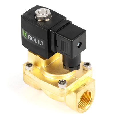 3/4" messing magneetventiel - 110V / 220V AC, normaal gesloten, 4,4-232 PSI, VITON-afdichting