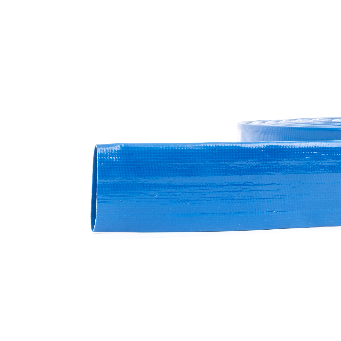 Selang PVC Pipih Bertulang 1,5" x 100 kaki - Dinding 1,2mm, 4 Penjepit Selang (Tanpa Fitting)