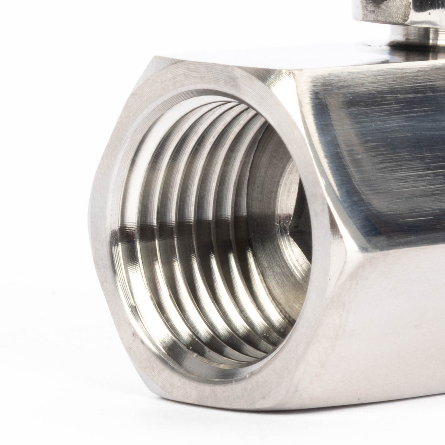 1/2" minikugleventil 304 rustfrit stål hun × han NPT gevind 2 stk.