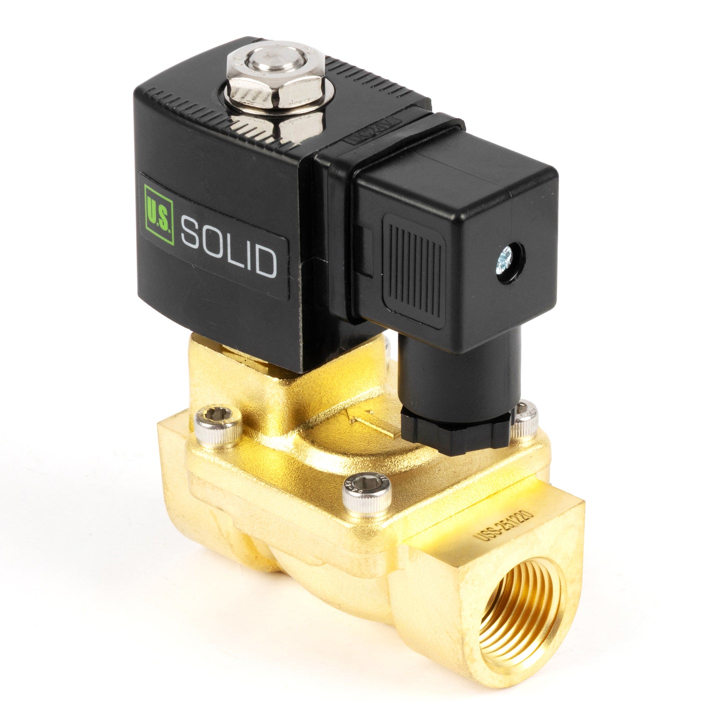 1/2" messing magnetventil - 24V DC, normalt lukket, 4,4-232 PSI, VITON pakning