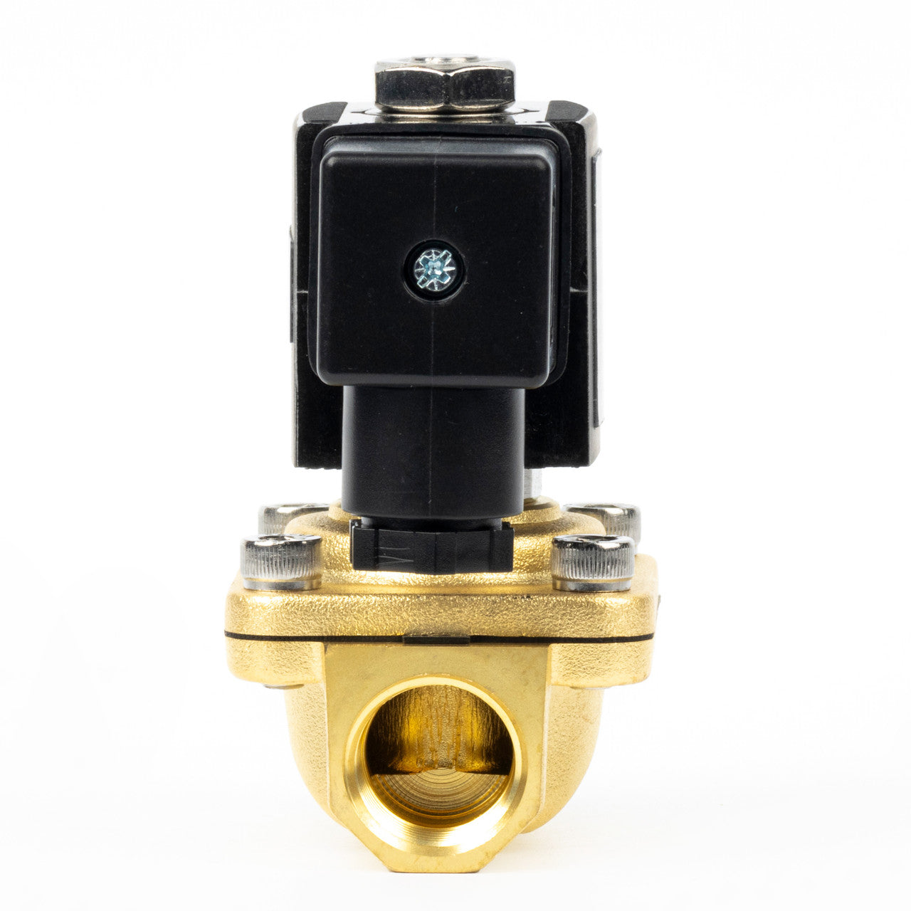 1/2" Solenoid Valve - Brass 12V DC Normally Closed with Viton Seal, Junction Box Type