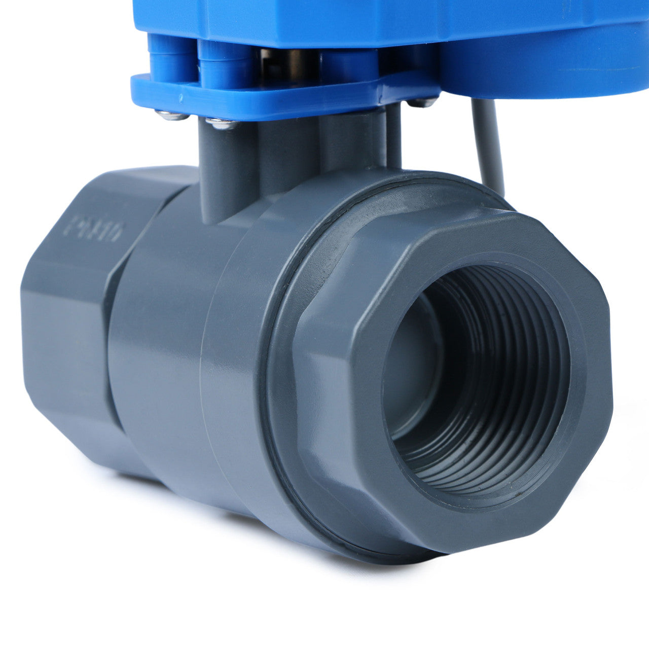 1” UPVC Motorized Ball Valve - 9-36V AC/DC Plastic Electrical Ball Valve with Full Port, 2 Wire Auto Return, Normally Closed