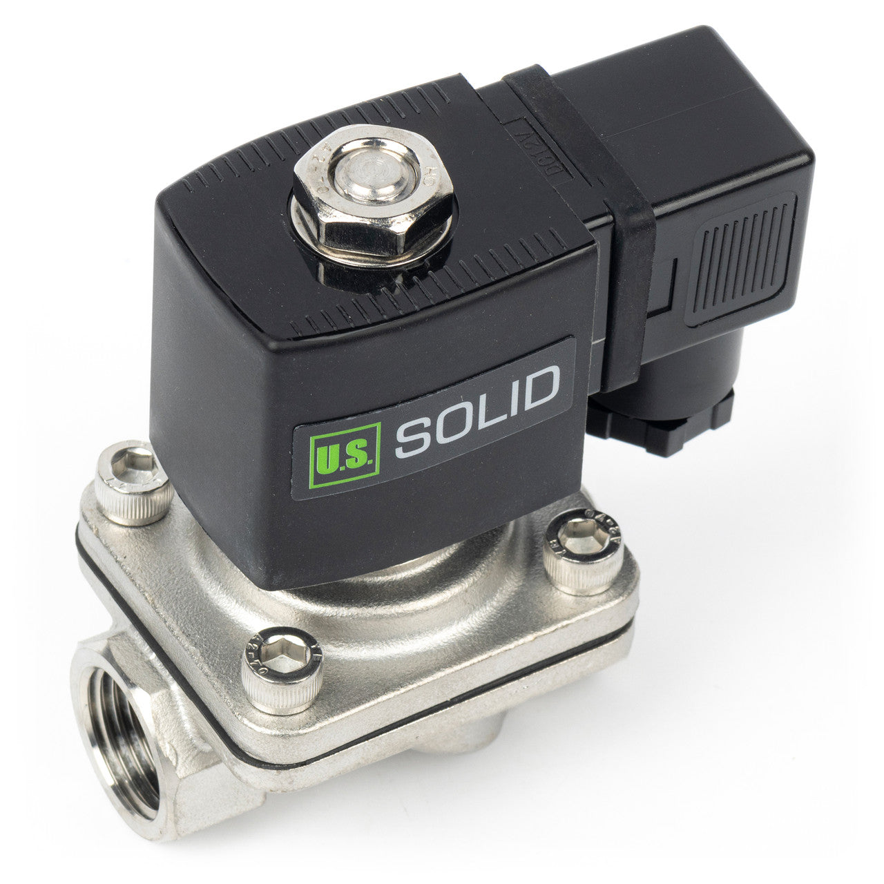 1/2" Solenoid Valve - Stainless Steel 12V DC Normally Closed with Viton Seal, Junction Box Type