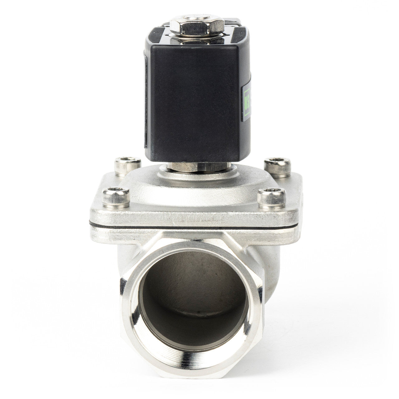 1-1/4" Solenoid Valve - Stainless Steel 12V DC Normally Closed with Viton Seal, Junction Box Type