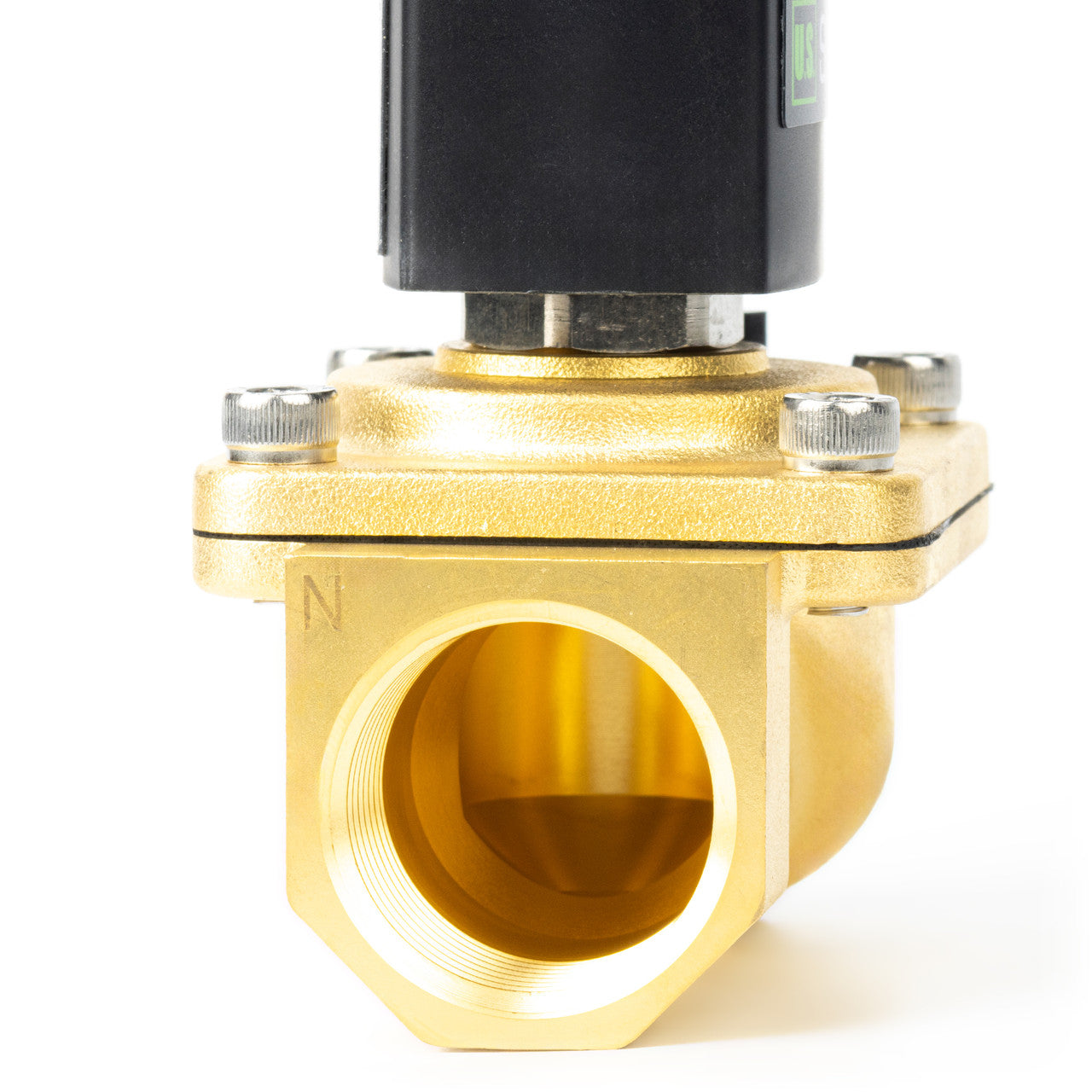 1" Solenoid Valve - Brass 12V DC Normally Closed with Viton Seal, Junction Box Type