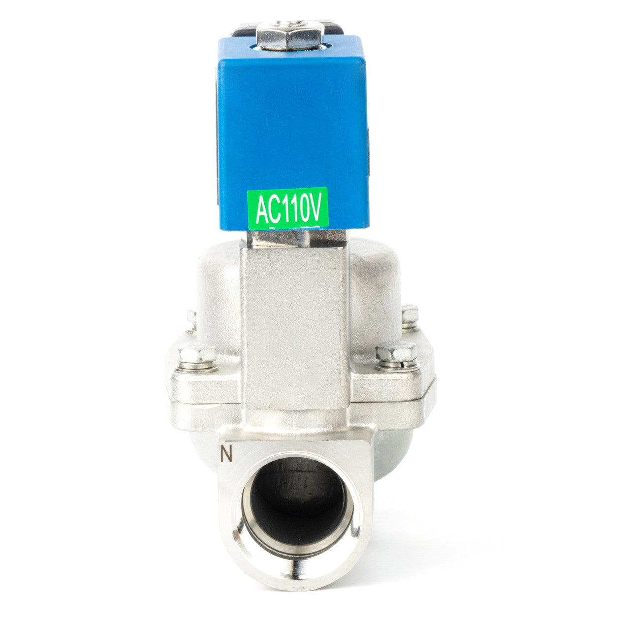 High Pressure Solenoid Valve - 1" Stainless Steel 100 bar, 110V AC High-Pressure High-Temperature Resistance Solenoid Valve, 248℉