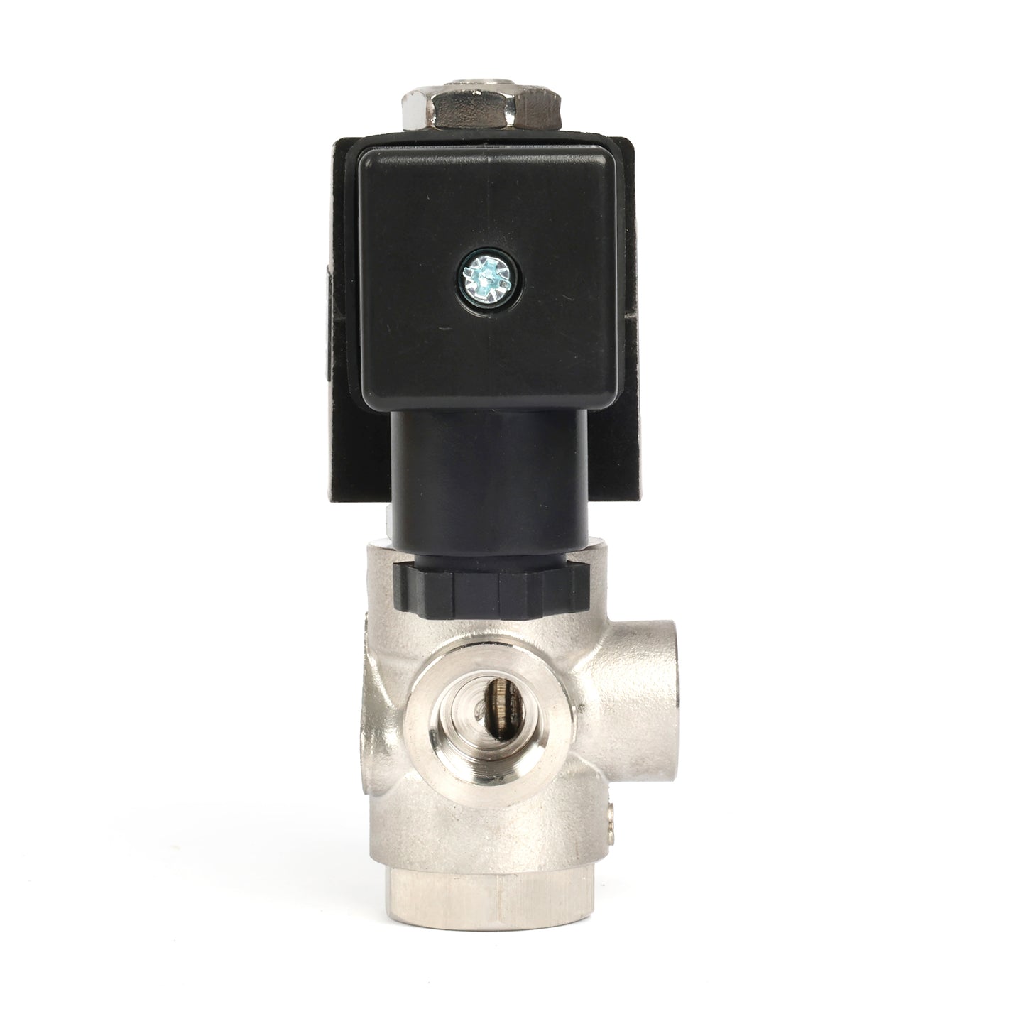 1/4" SUS304 3-tieinen solenoidiventtiili - 12 V DC, 2 asentoa