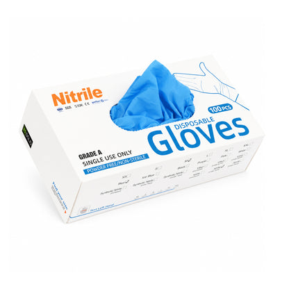 Luvas de nitrilo para exame – Sem látex, sem pó, 4g, luvas descartáveis ​​seguras para contato com alimentos para uso médico, doméstico e de limpeza.