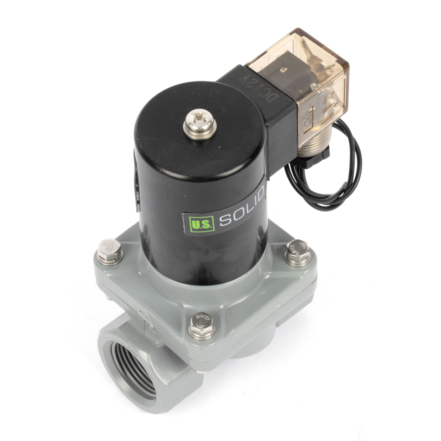 Korozyona Dayanıklı Solenoid Vana - 3/4" CPVC, 12V DC, Normalde Kapalı, VITON Conta