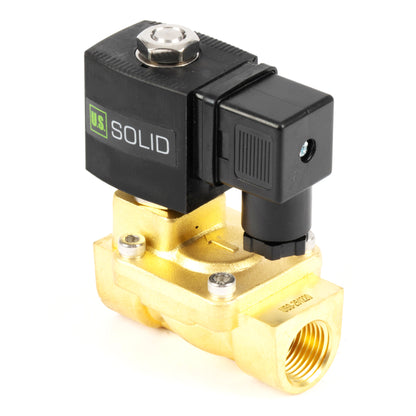 Ηλεκτρομαγνητική βαλβίδα ορείχαλκου 1/2" - 110V / 220V AC, Κανονικά κλειστή, 4,4-232 PSI, Σφραγίδα VITON