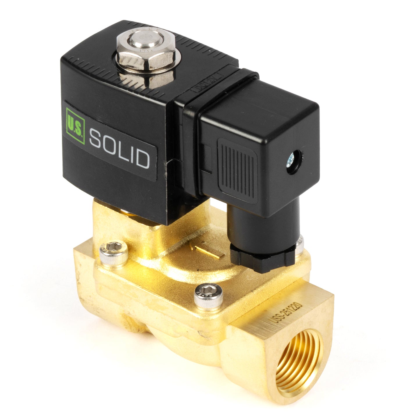 Ηλεκτρομαγνητική βαλβίδα ορείχαλκου 1/2" - 12V DC, Κανονικά κλειστή, 4.4-232 PSI, Σφραγίδα VITON