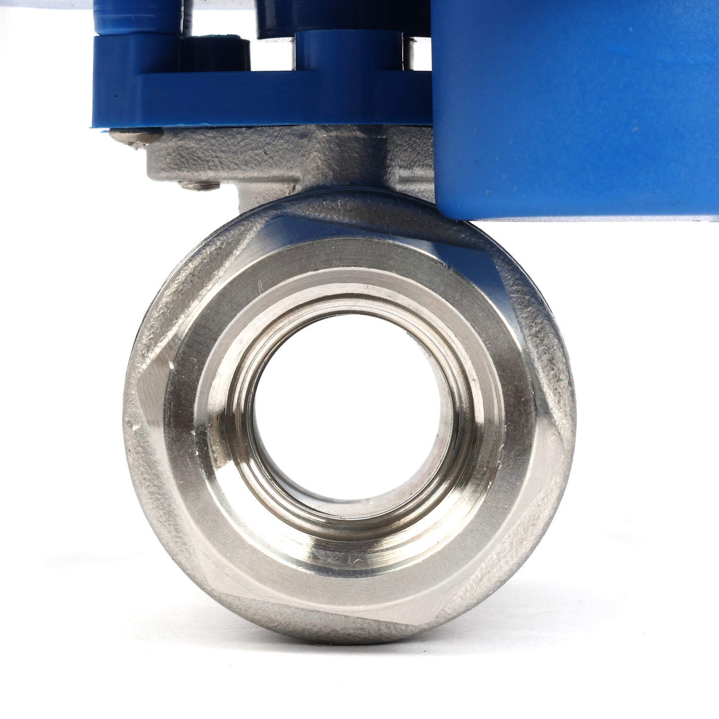 Motorized Ball Valve- 1/2" Stainless Steel Ball Valve with Manual Function, Full Port, 9-24V AC/DC and 2 Wire Auto Return Setup, Normally Open