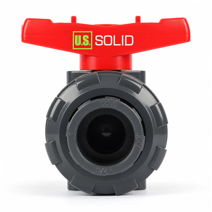 3/4" PVC True Union Ball Valve, Full Port, Slip Socket, 150 psi, Schedule 40 and 80 Compatible, PTFE Seat, EPDM O-Ring