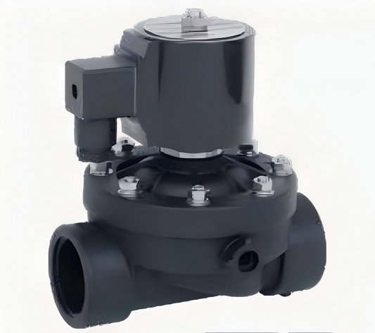 2" Plastic PA66 Solenoid Valve 12V DC, 0-4 Bar, Normally Open, NBR Seal for Water, Air