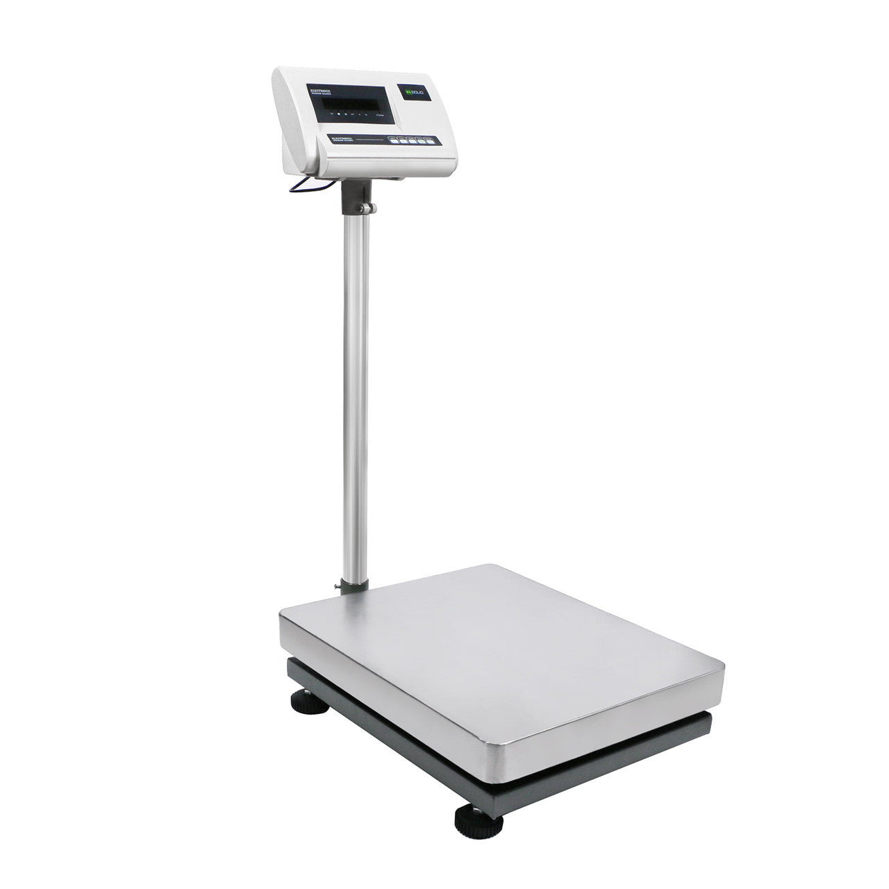 U.S. Solid Bench Scale – 460 lb x 0.02 lb Stainless Steel Postal Package Shipping Scale Digital Platform Balance with 16" x 20" Platform