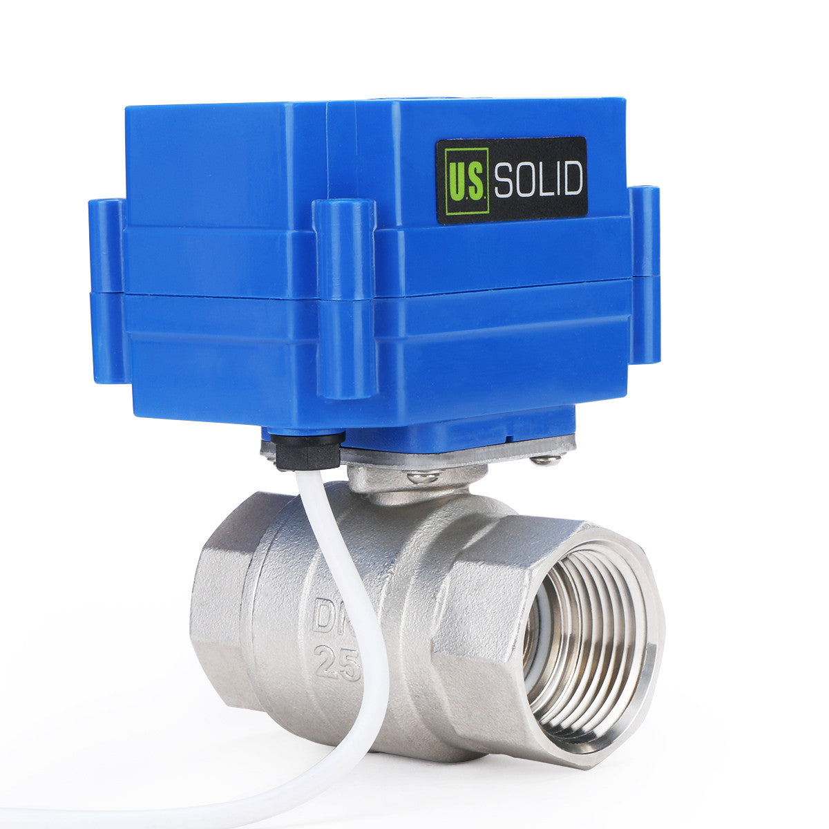 U.S. Solid Motorized Ball Valve- 1” Stainless Steel Electrical Ball Valve with Full Port, 9-24 V DC, 5 Wire Setup