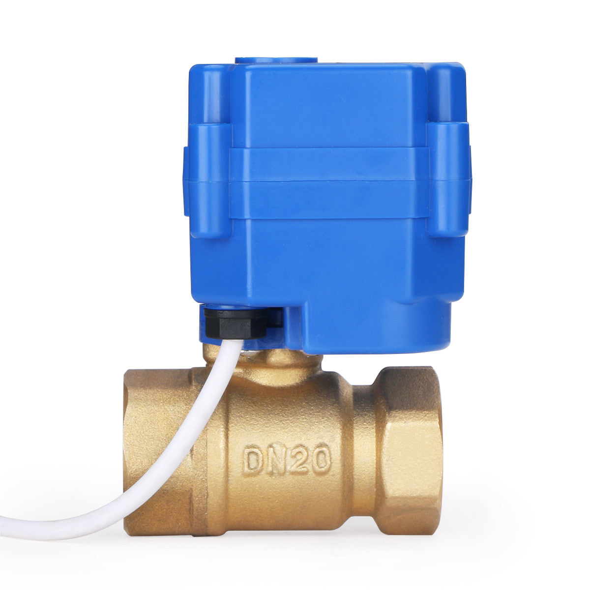 U.S. Solid Motorized Ball Valve- 3/4” Brass Electrical Ball Valve with Standard Port, 9-24 V AC/DC, 2 Wire Auto Return, Normally Open