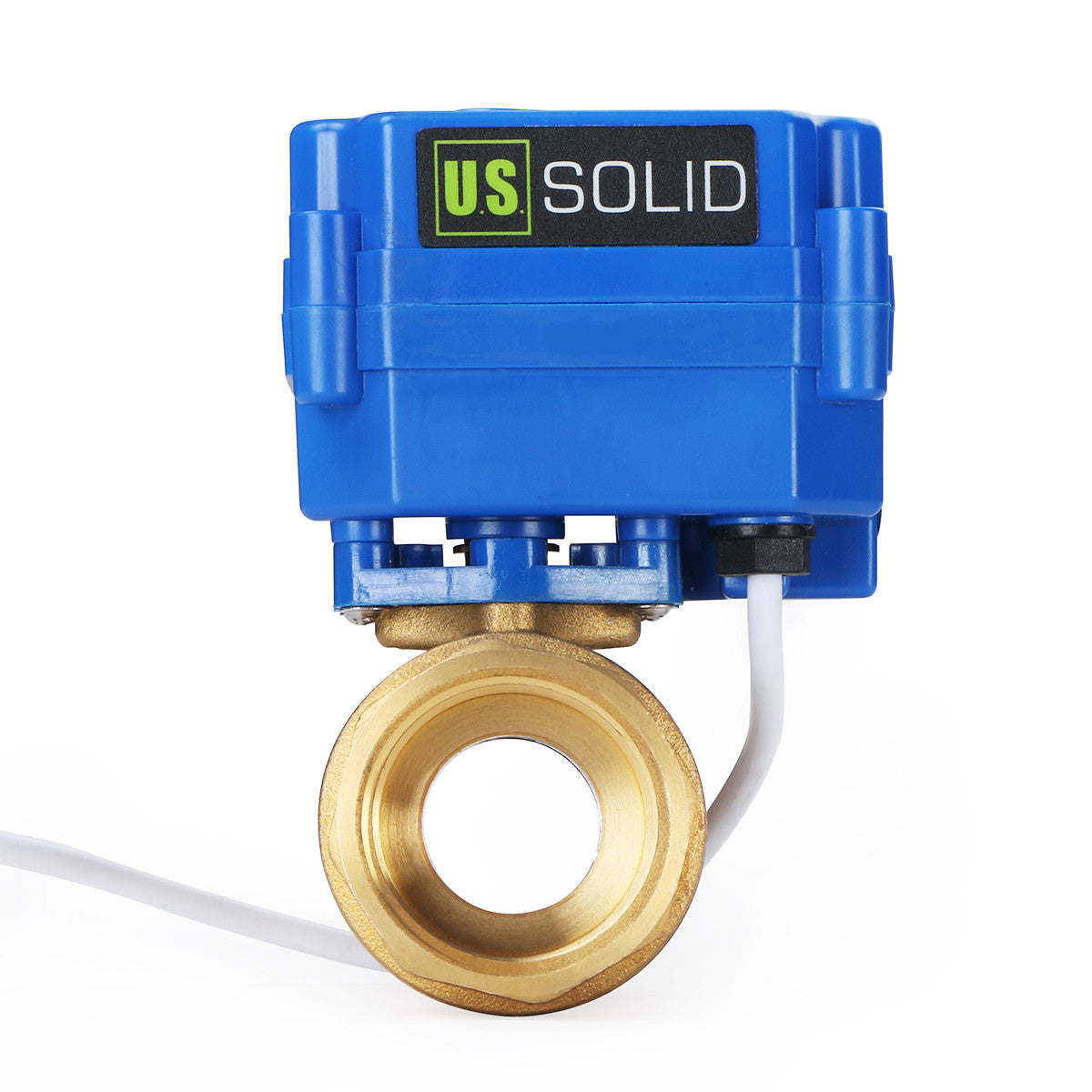 U.S. Solid Motorized Ball Valve- 1” Brass Electrical Ball Valve with Standard Port, 9-24 V AC/DC, 2 Wire Auto Return, Normally Open