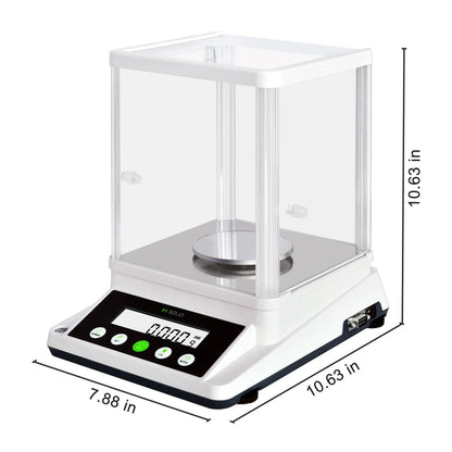 U.S. Solid 0.01 g Precision Balance – 2 kg Digital Analytical Lab Electronic 10 mg Scale, 2100 g x 0.01g