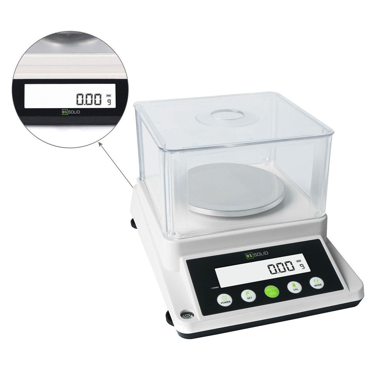 U.S. Solid 3kg x 0.01g Precision Balance – 2 LED Sceens 10mg Digital Analytical Lab Electronic Scale, 3100 g x 0.01g