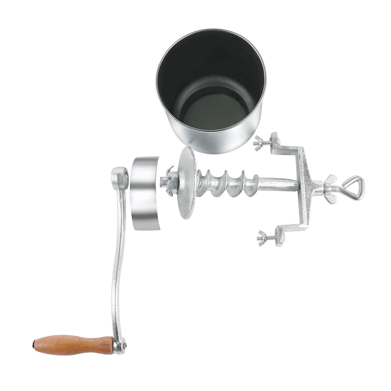 Manual Grain Grinder, Cast Iron Grain Mill Hand Crank for Wheat Corn Coffee Nuts with Table Clamp