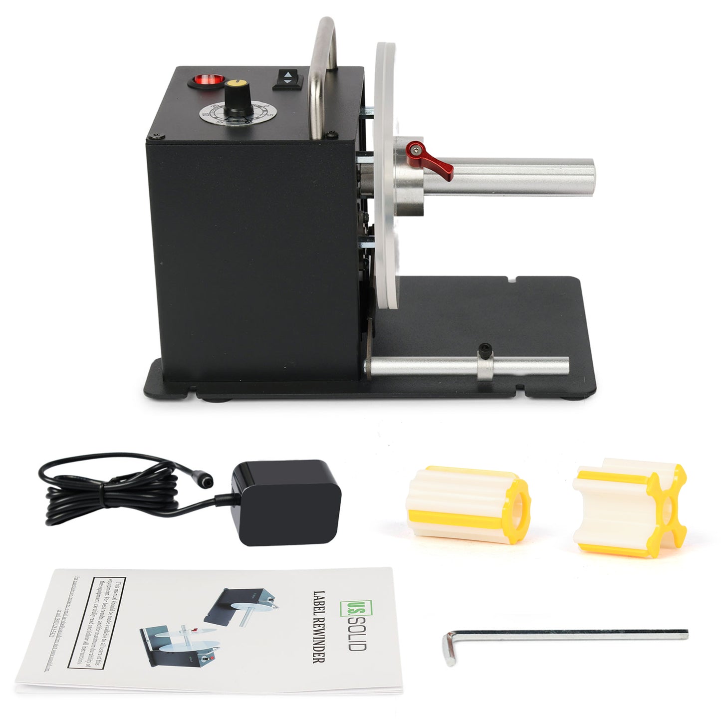 Automatische labeloproller met bidirectionele oprolling, 1"/1,5"/3" kernhouder, maximale labelbreedte 3,15"