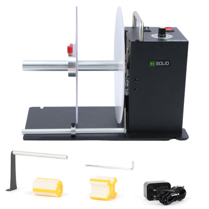 Automatisk etikettoppruller, 1"/1,5"/3" kjerneholder, maks. etikettbredde 5,91"