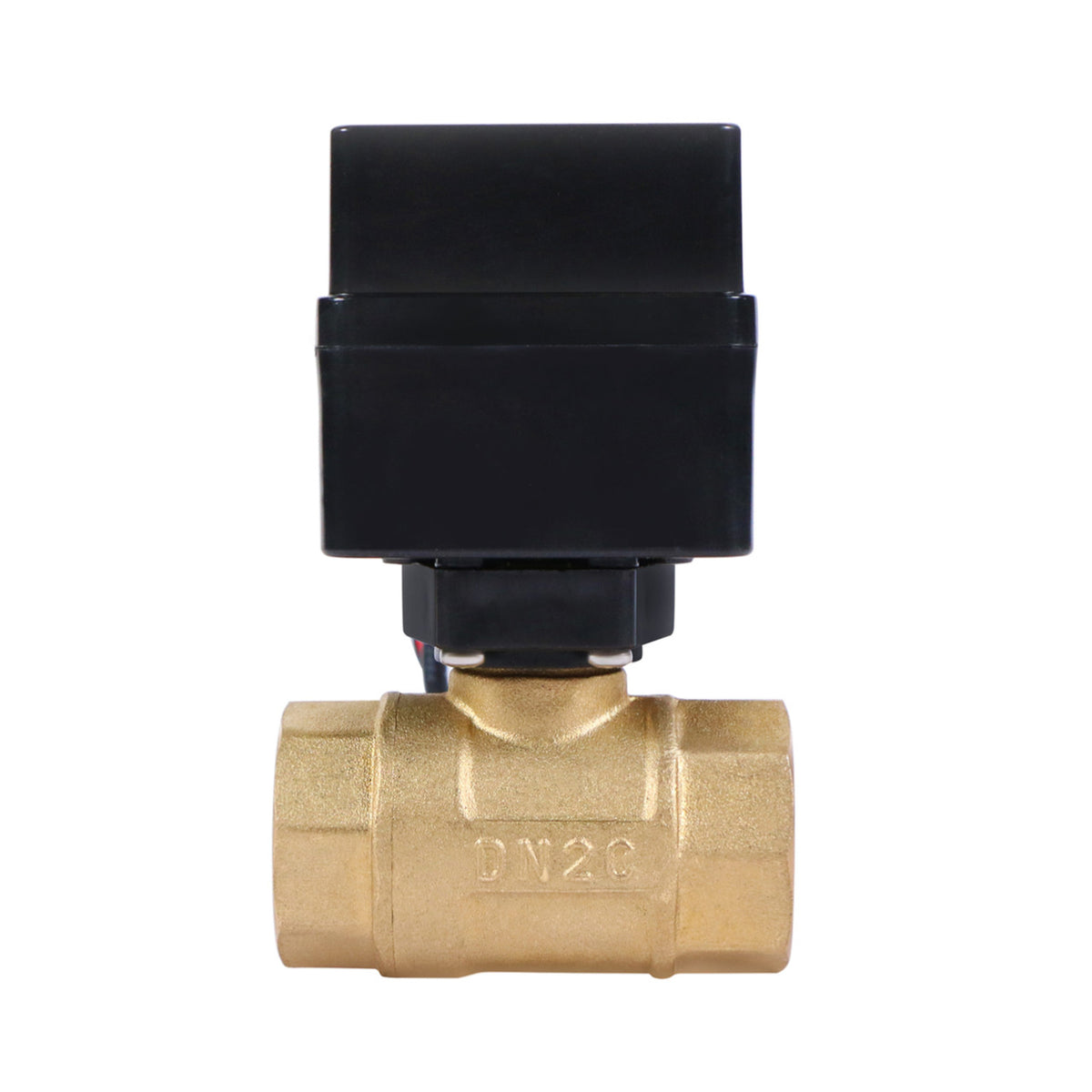 U.S. Solid Motorized Ball Valve - 3/4" Brass, NPT, 85-265V, Normally Closed With Auto Return