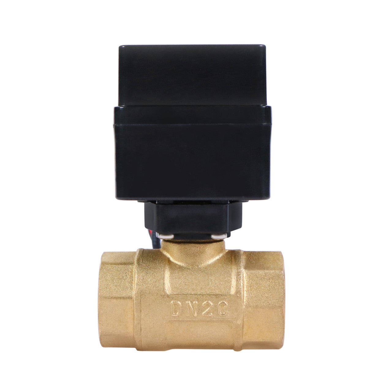 3/4" Motorized Ball Valve - Brass Electric Ball Valve with 3 Indicator Lights - 2 Wire Auto Return, Normally Open, 9-36V AC/DC by U.S. Solid